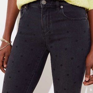 Loft Black Polka Dot Jeans